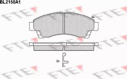 FTE BL2150A1 - Kit de plaquettes de frein, frein à disque cwaw.fr