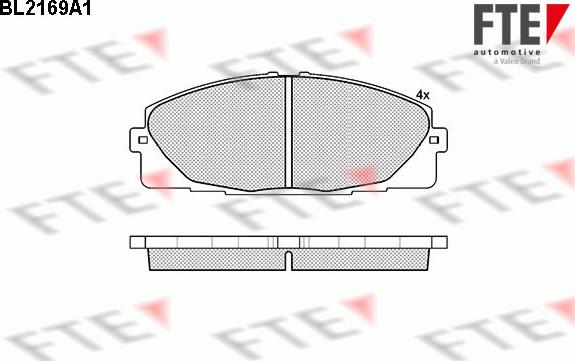 FTE BL2169A1 - Kit de plaquettes de frein, frein à disque cwaw.fr