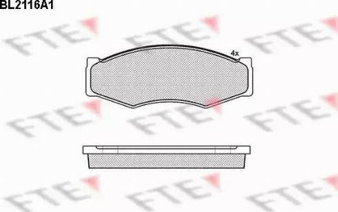 FTE BL2116A1 - Kit de plaquettes de frein, frein à disque cwaw.fr