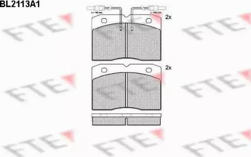 FTE BL2113A1 - Kit de plaquettes de frein, frein à disque cwaw.fr