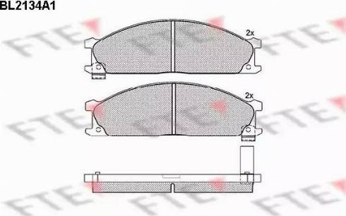 FTE BL2134A1 - Kit de plaquettes de frein, frein à disque cwaw.fr