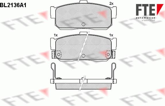 FTE BL2136A1 - Kit de plaquettes de frein, frein à disque cwaw.fr