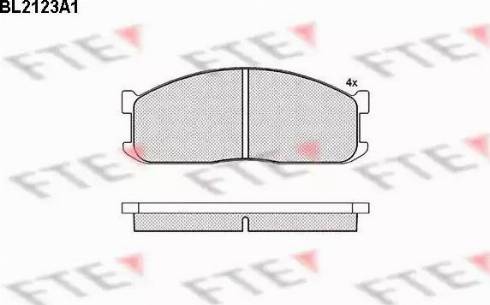 FTE BL2123A1 - Kit de plaquettes de frein, frein à disque cwaw.fr