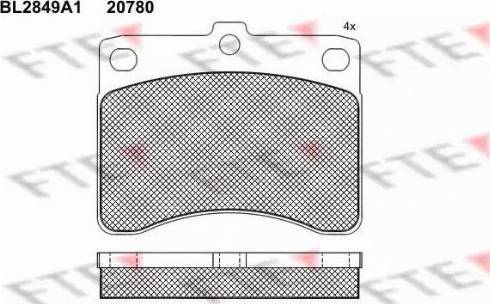 FTE BL2849A1 - Kit de plaquettes de frein, frein à disque cwaw.fr