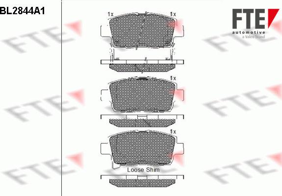 FTE BL2844A1 - Kit de plaquettes de frein, frein à disque cwaw.fr