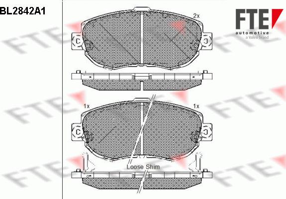 FTE BL2842A1 - Kit de plaquettes de frein, frein à disque cwaw.fr