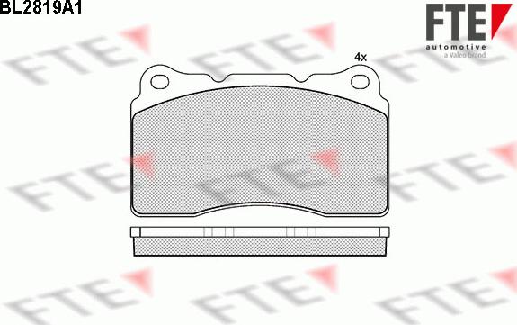 FTE BL2819A1 - Kit de plaquettes de frein, frein à disque cwaw.fr