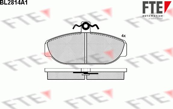 FTE BL2814A1 - Kit de plaquettes de frein, frein à disque cwaw.fr