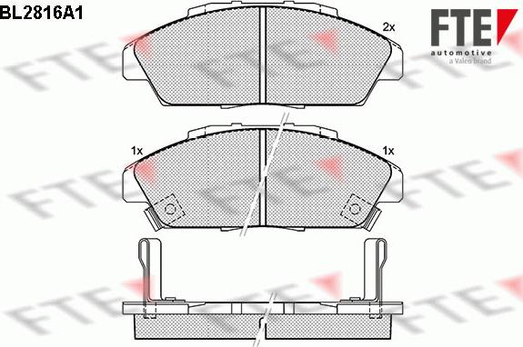 FTE BL2816A1 - Kit de plaquettes de frein, frein à disque cwaw.fr