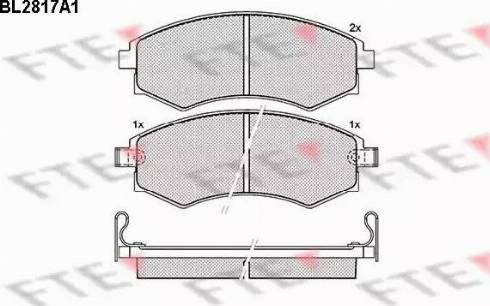 FTE BL2817A1 - Kit de plaquettes de frein, frein à disque cwaw.fr