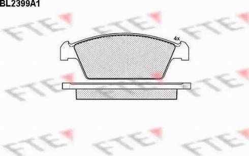 FTE BL2399A1 - Kit de plaquettes de frein, frein à disque cwaw.fr