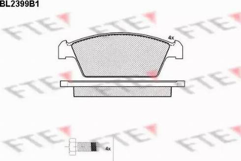 FTE BL2399B1 - Kit de plaquettes de frein, frein à disque cwaw.fr