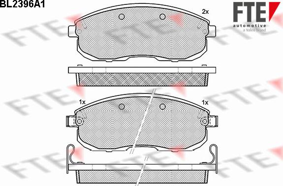 FTE BL2396A1 - Kit de plaquettes de frein, frein à disque cwaw.fr