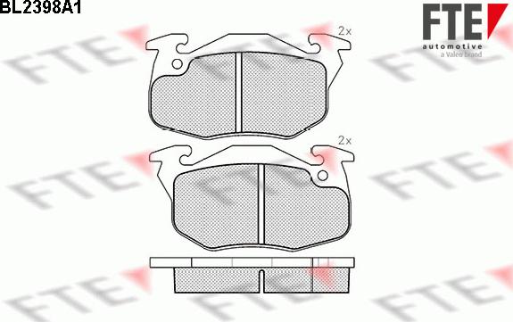 FTE BL2398A1 - Kit de plaquettes de frein, frein à disque cwaw.fr