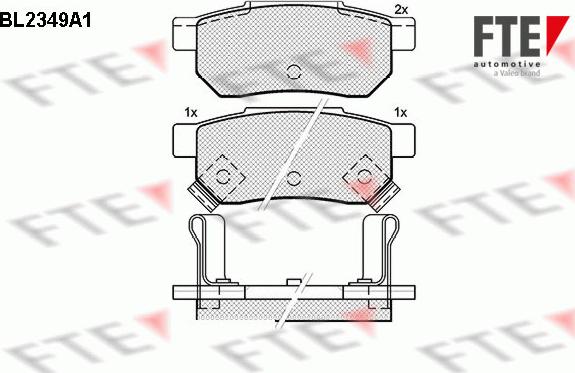 FTE BL2349A1 - Kit de plaquettes de frein, frein à disque cwaw.fr