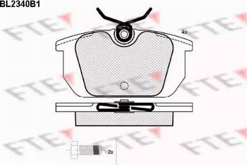 FTE BL2340B1 - Kit de plaquettes de frein, frein à disque cwaw.fr