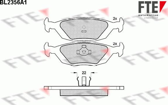 FTE BL2356A1 - Kit de plaquettes de frein, frein à disque cwaw.fr