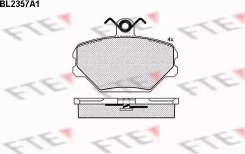 FTE BL2357A1 - Kit de plaquettes de frein, frein à disque cwaw.fr