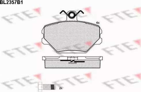 FTE BL2357B1 - Kit de plaquettes de frein, frein à disque cwaw.fr