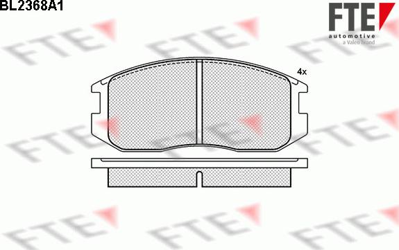 FTE BL2368A1 - Kit de plaquettes de frein, frein à disque cwaw.fr