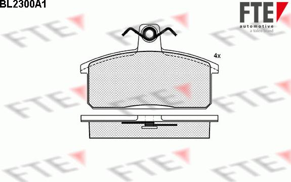 FTE BL2300A1 - Kit de plaquettes de frein, frein à disque cwaw.fr