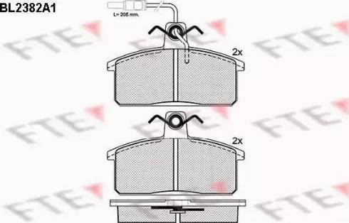 FTE BL2382A1 - Kit de plaquettes de frein, frein à disque cwaw.fr