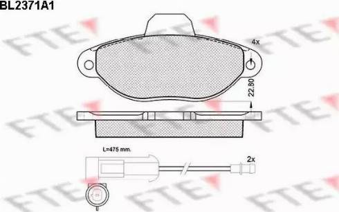 FTE BL2371A1 - Kit de plaquettes de frein, frein à disque cwaw.fr