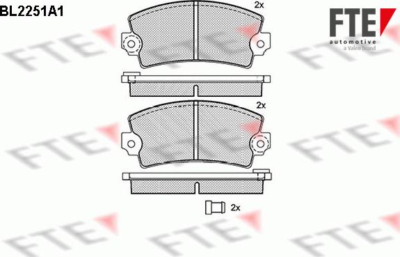 FTE BL2251A1 - Kit de plaquettes de frein, frein à disque cwaw.fr