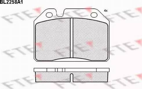 FTE BL2258A1 - Kit de plaquettes de frein, frein à disque cwaw.fr