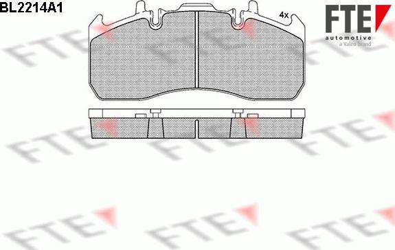 FTE BL2214A1 - Kit de plaquettes de frein, frein à disque cwaw.fr