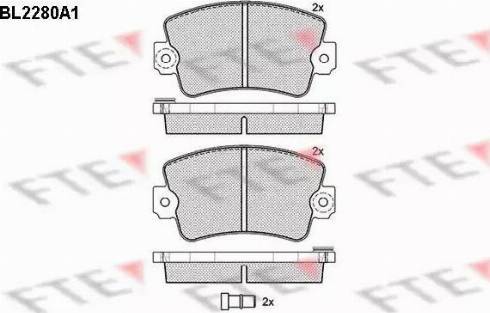 FTE BL2280A1 - Kit de plaquettes de frein, frein à disque cwaw.fr