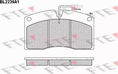 FTE BL2239A1 - Kit de plaquettes de frein, frein à disque cwaw.fr