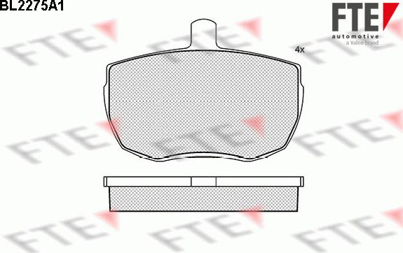 FTE BL2275A1 - Kit de plaquettes de frein, frein à disque cwaw.fr