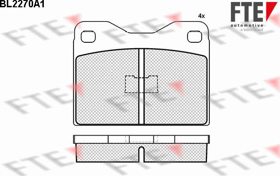 FTE BL2270A1 - Kit de plaquettes de frein, frein à disque cwaw.fr