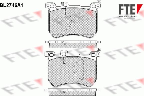 FTE BL2746A1 - Kit de plaquettes de frein, frein à disque cwaw.fr