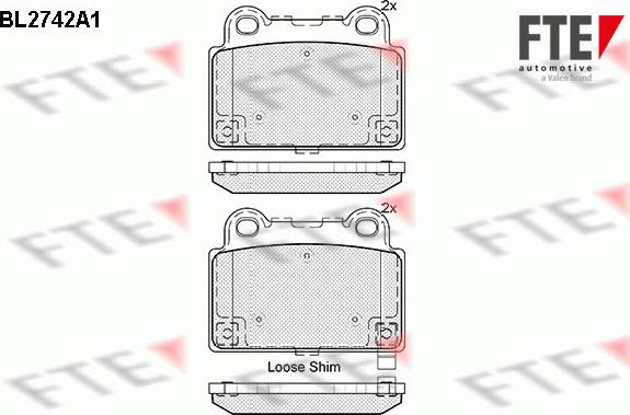 FTE BL2742A1 - Kit de plaquettes de frein, frein à disque cwaw.fr