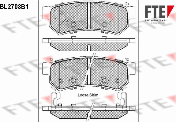 FTE BL2708B1 - Kit de plaquettes de frein, frein à disque cwaw.fr