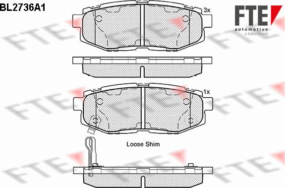 FTE BL2736A1 - Kit de plaquettes de frein, frein à disque cwaw.fr