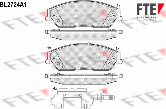 FTE BL2724A1 - Kit de plaquettes de frein, frein à disque cwaw.fr