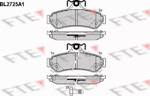 FTE BL2725A1 - Kit de plaquettes de frein, frein à disque cwaw.fr