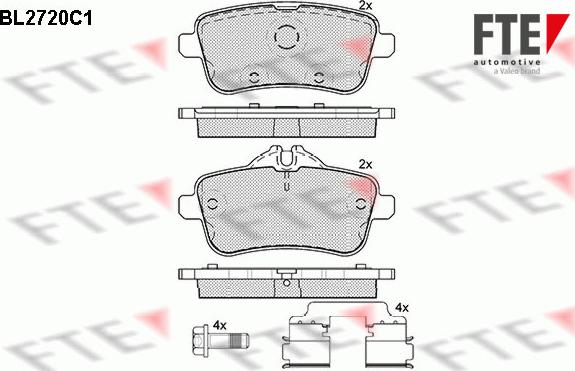 FTE BL2720C1 - Kit de plaquettes de frein, frein à disque cwaw.fr