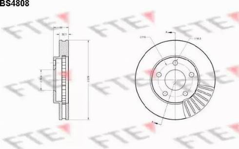 FTE BS4808 - Disque de frein cwaw.fr