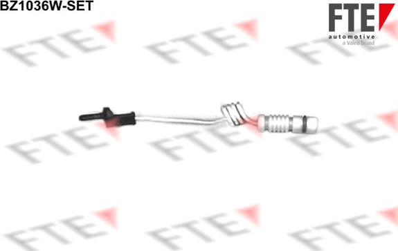 FTE BZ1036W-SET - Contact d'avertissement, usure des plaquettes de frein cwaw.fr