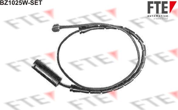 FTE BZ1025W-SET - Contact d'avertissement, usure des plaquettes de frein cwaw.fr