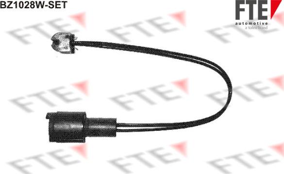 FTE BZ1028W-SET - Contact d'avertissement, usure des plaquettes de frein cwaw.fr