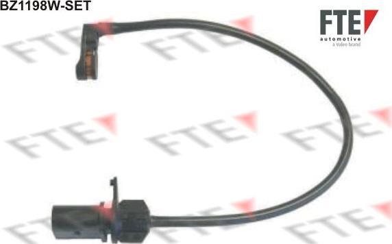 FTE BZ1198W-SET - Contact d'avertissement, usure des plaquettes de frein cwaw.fr