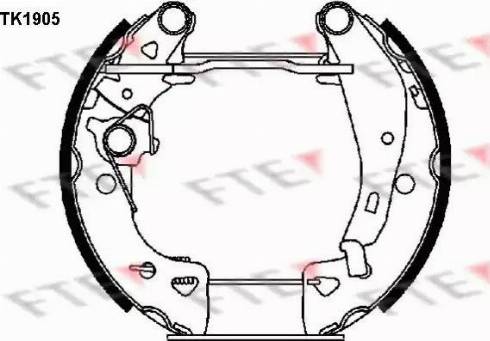 FTE TK1905 - Jeu de mâchoires de frein cwaw.fr