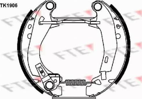 FTE TK1906 - Jeu de mâchoires de frein cwaw.fr