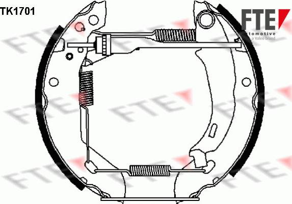 FTE TK1701 - Jeu de mâchoires de frein cwaw.fr