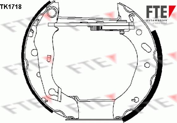 FTE TK1718 - Jeu de mâchoires de frein cwaw.fr